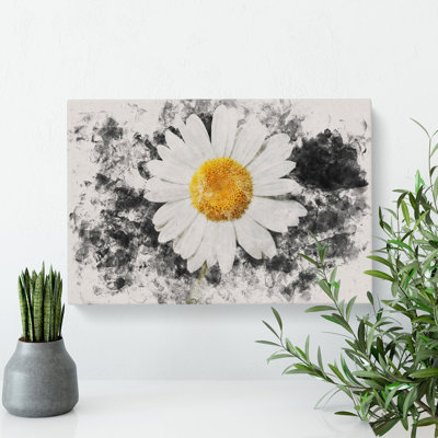White Daisy Vol.6 Watercolour - Wrapped Canvas