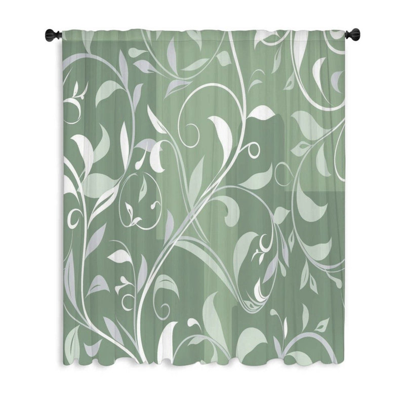 Rideau transparent en polyester Chierene, L 50 po x L 84 po