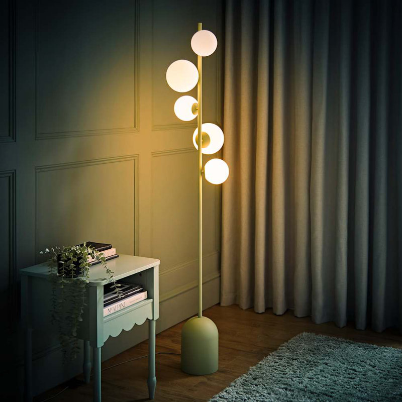 Anisca 165cm Painted Traditional Floor Lamp, Sage