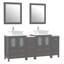  Ensemble de meuble-lavabo double 72 "avec miroir-23188987
