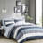 King Size Bedding With Sheets - Grey, Navy, Blue Stripe Comforter And Sheet In Soft Breathable-120469667
