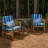 Casual Cushion Outdoor Club Chair Cushion, Striped Sunbrella Fade-Resistant for Patio Club Chairs & Deep-Seat Loungers, 22"W x 22"D, 3.5" thick; Back 22"W x 22"H, 3.5" thick, Reversible, Milano Cobalt-129892952