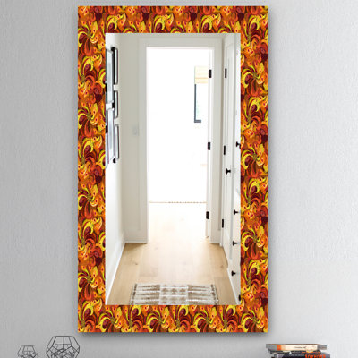 Miroir mural à plumes peacock