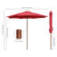Parasol de marché 9 pi Coleford-592860771