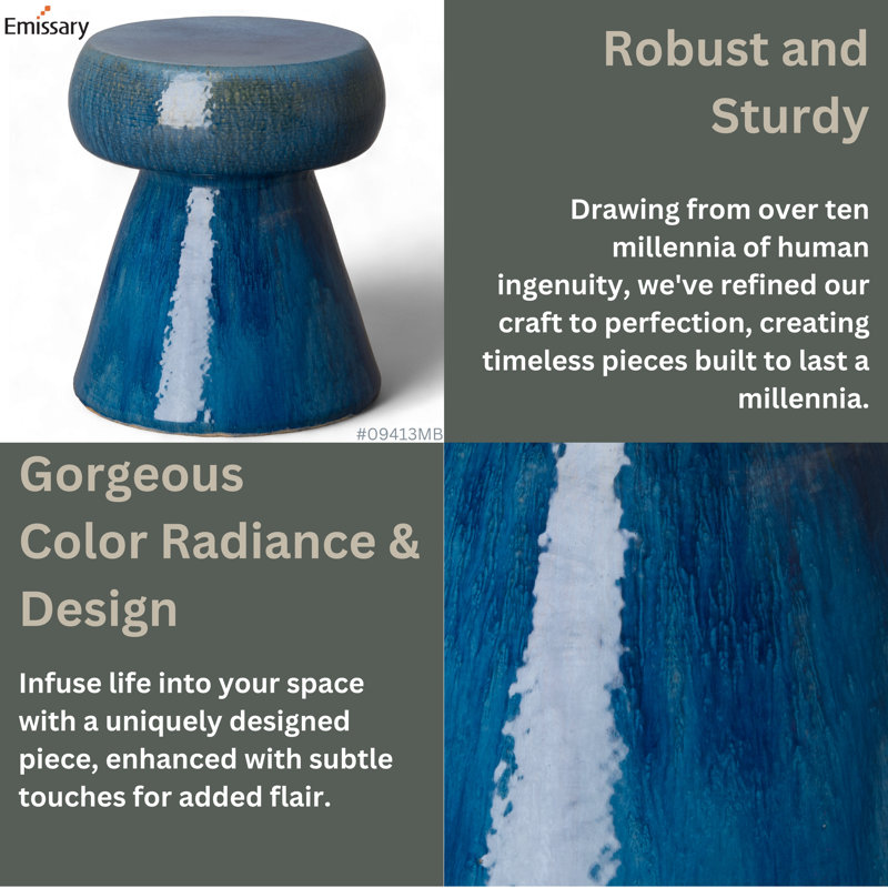 Malawi Ceramic Accent Stool
