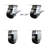 4 Piece Rubber on Aluminum Caster Set