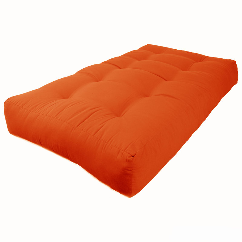 Abe 10'' Cold Foam Futon Mattress Futon  Mattress, Tangerine Dream