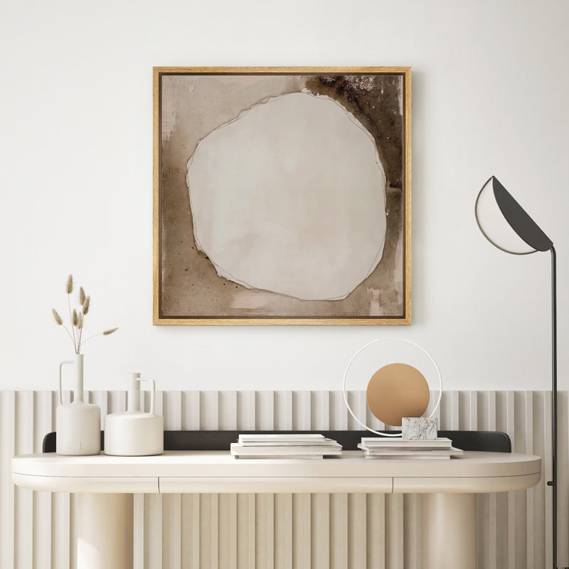 Abstrait beige, cercle brun, géométrique, minimaliste, moderne, neutre, art mural, décoration de salon, Naturel