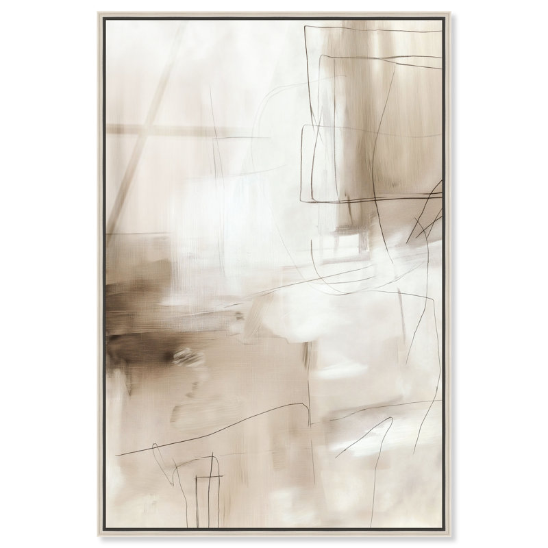 «Creamy Layers I», reproduction d'art sur toile encadrée par Art Remedy, cadre blond, 36 x 54, H 55 po x l 37 po