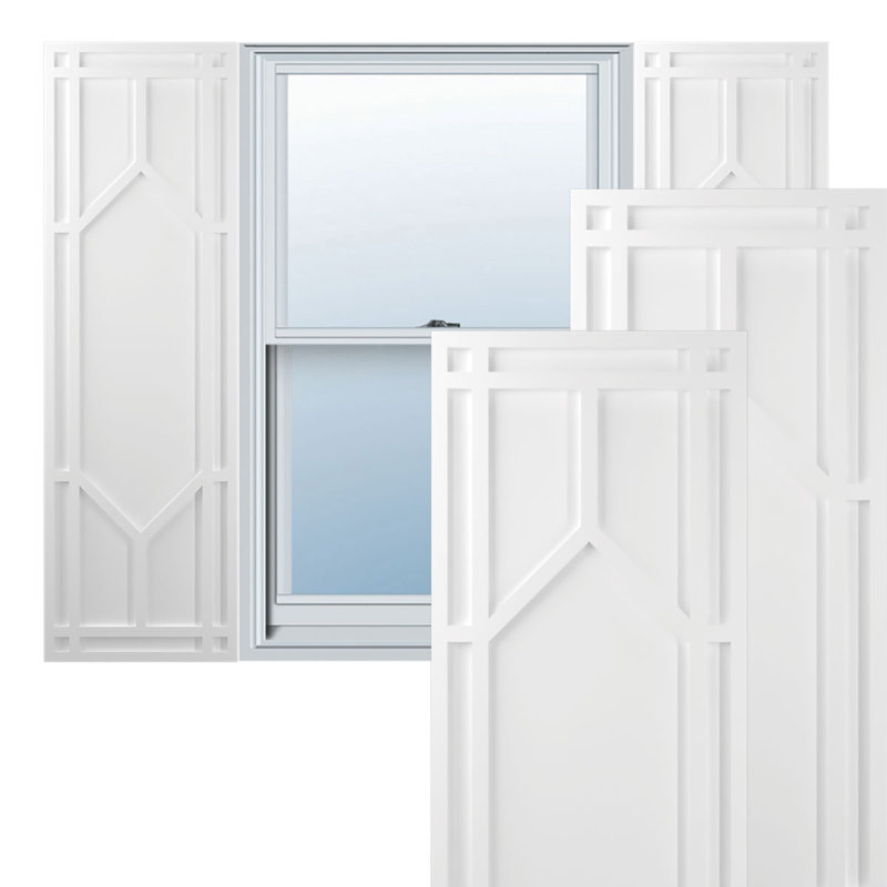 Volets à fixation fixe en PVC True Fit, Sans finition, 15", 67"