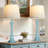 Modern  Table Lamps with USB-C Ports, Touch Control, 27.5" Height, Oatmeal Fabric Shade-40795901