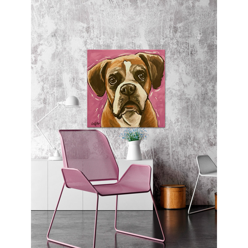 Boxer Cam 1 Piece Wrapped Canvas Painting, 20cm H x 20cm W x 3.81cm D