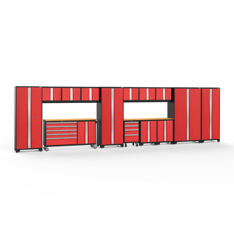 Bold Series 15 Piece Complete Storage System Set, Bamboo, No, Red