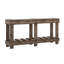 Table d'entrée Vintage - Bois de sapin massif avec grain naturel, rivet en métal et planche-1039339155