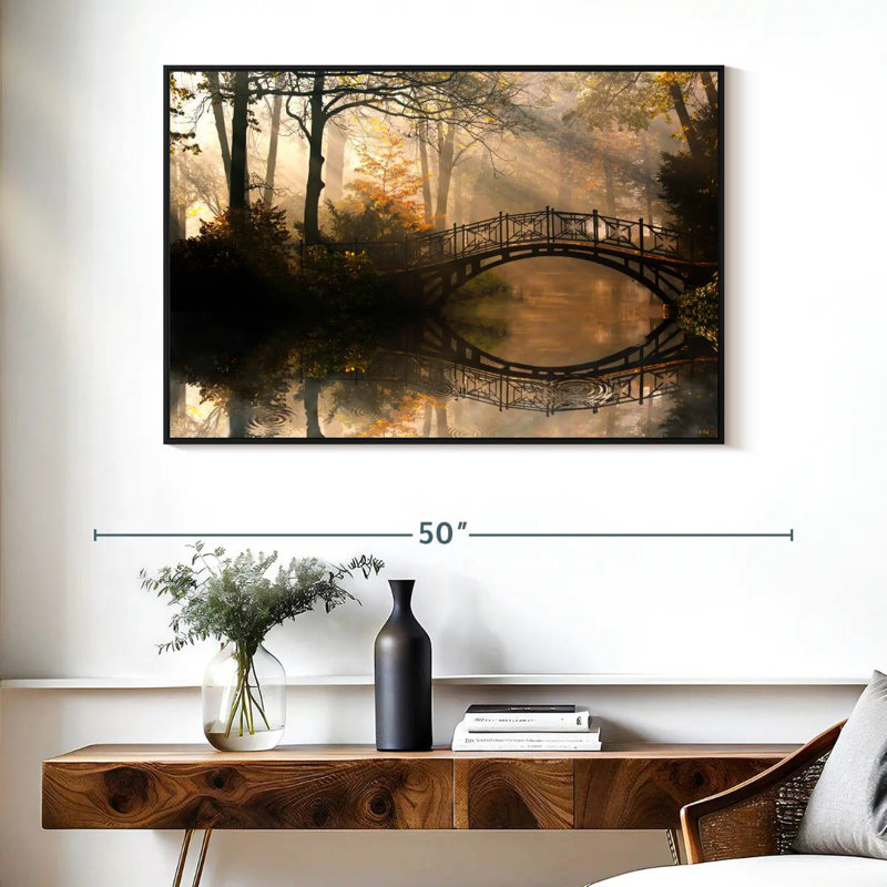 Pont Misty Park, Cadre flottant noir, 40 po x 27 po