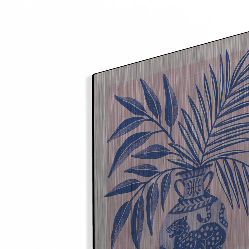 Art mural en métal luxueux «Fine Art Vase 2» par Janelle Penner, H 24 po x l 16 po