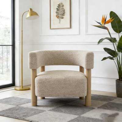 Fauteuil d'appoint rembourré Boucle