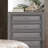 Transitional Style Gray Finish 1Pc Chest English Dovetail Drawers Hanging Pulls Bedroom Furniture-518314399