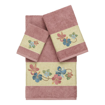 Caroline Embellished 3 Piece Towel Set