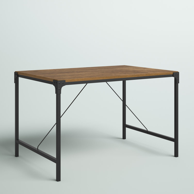 Metal Base Dining Table, Barnwood