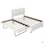 Lit plateforme double avec lit gigogne