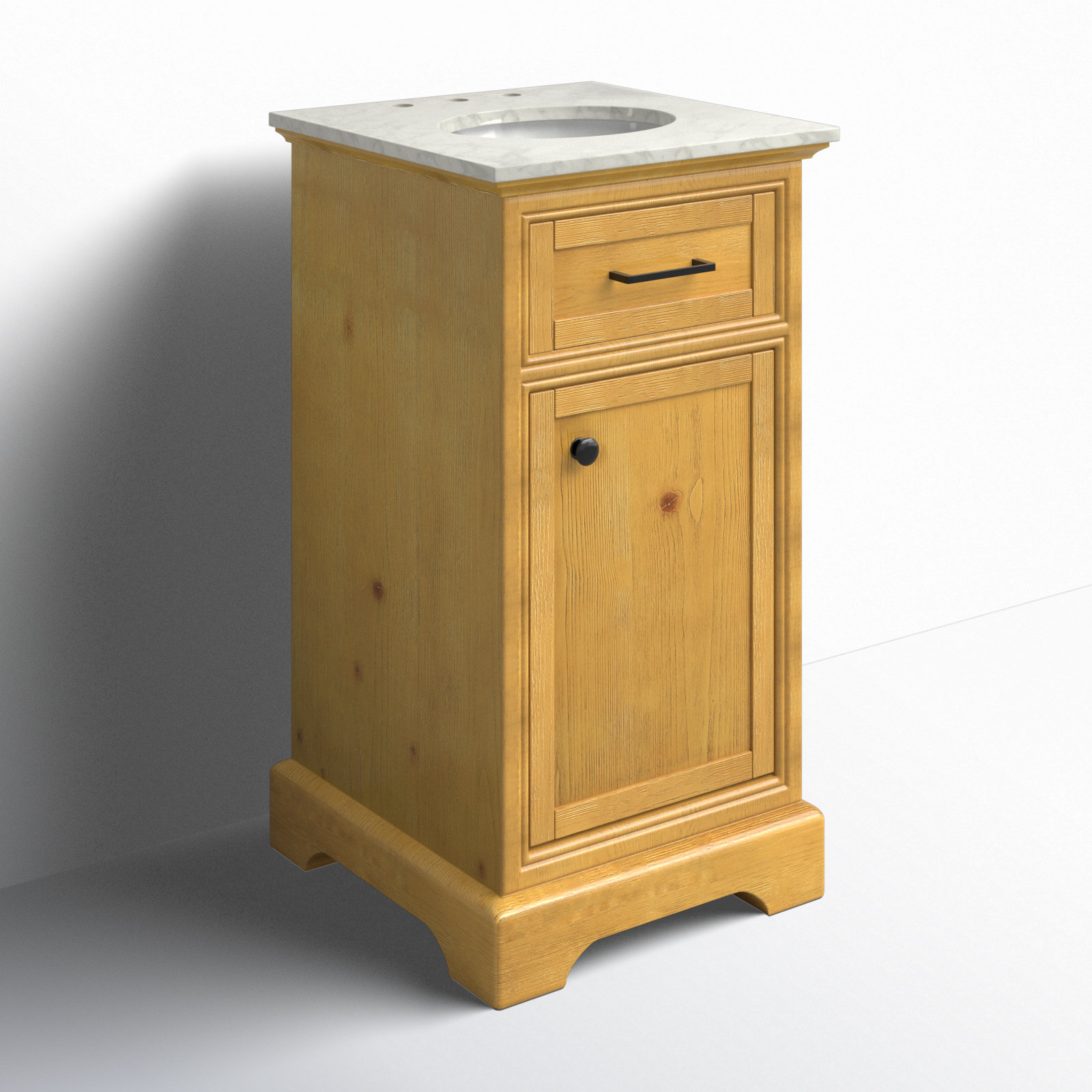 Hermes 19'' Single Bathroom Vanity, Natural Wood