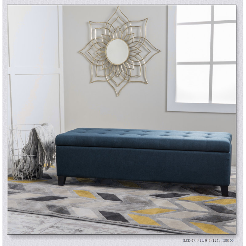 Banc rembourré avec repose-pieds avec beaucoup d'espace et un coussin bouclé confortable, pouvant supporter 300 lb pour une utilisation polyvalente