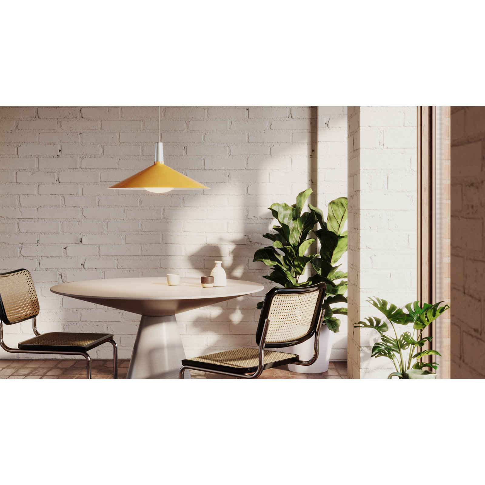 Bower Single Light Pendant, Yellow