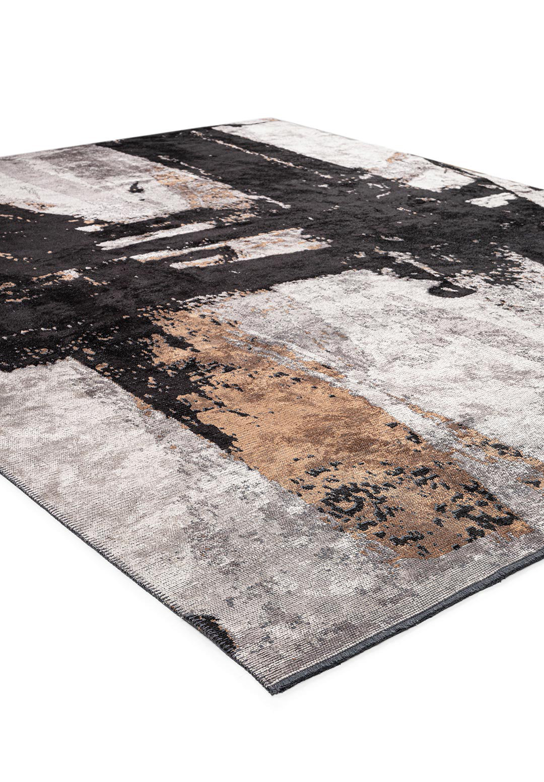 Ebern Designs Brown Abstract Area Rug, Hand Loom using Cotton,Polyester ...