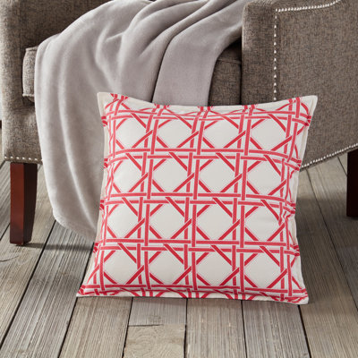 Cane Cotton Canvas Throw Pillow