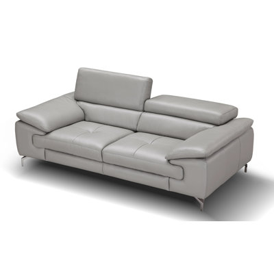 Causeuse en cuir Seemab en gris