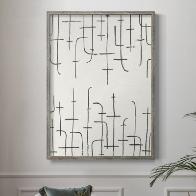 Vertical Arrangement I Framed Print - Solid Wood
