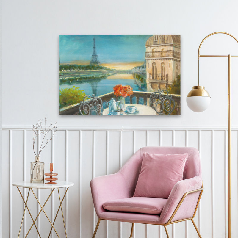 Matinée traditionnelle et française sur la seine, H 36 po x l 24 po