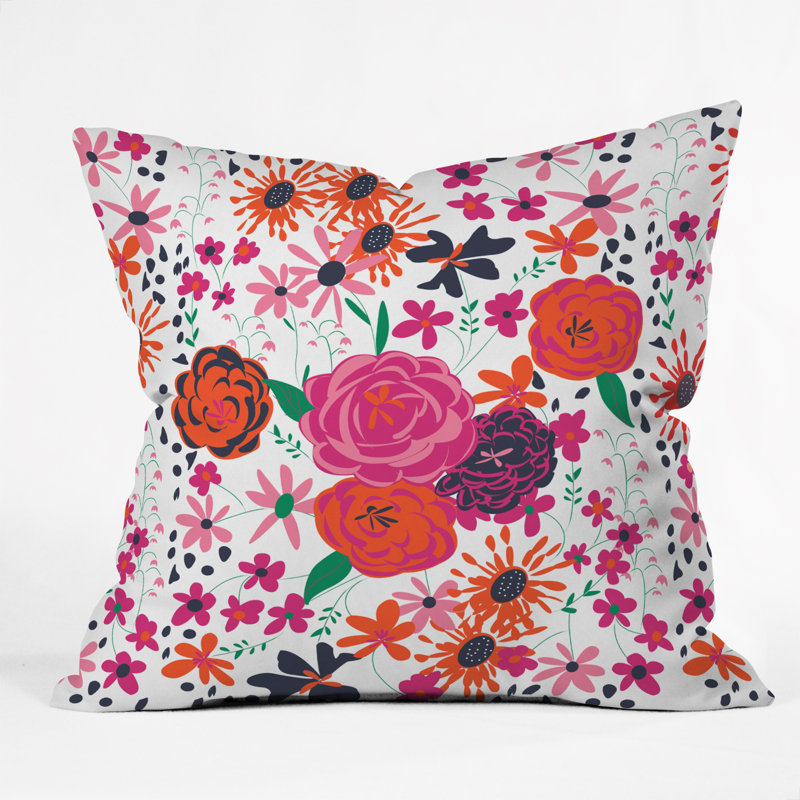 Coussin décoratif intérieur / extérieur Bloomimg Love, 20 po x 20 po