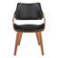 Chaise en bois de noyer et similicuir noir - ensemble de 2-251987204-251987201