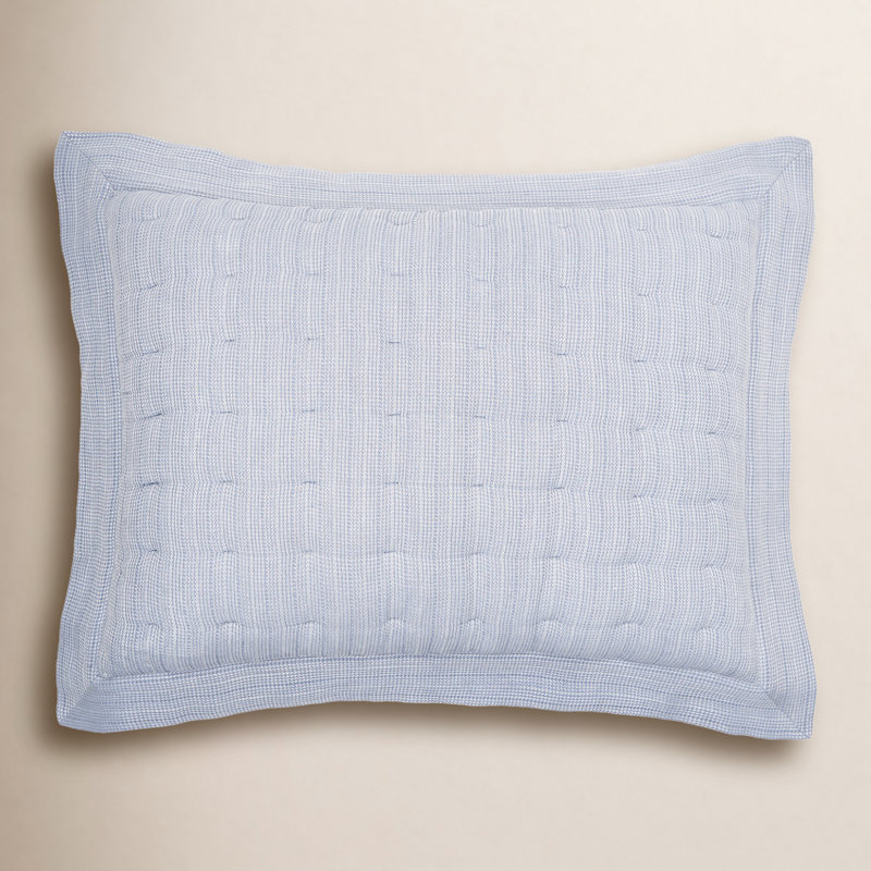 Natasha 100% Cotton Envelope Sham, Fog, Standard/Twin