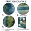 «Pine Trees Fraser River Calming Current», reproduction d'art sur toile, paysage vert-697584062-697584002-697584005