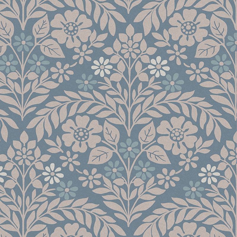 Laura Ashley Margam Dove Grey Wallpaper, Newport Blue