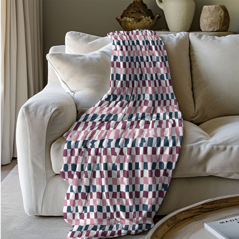 Couverture sherpa rose 1 pièce, L 60 po x L 80 po
