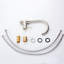 Robinet de lavabo commercial en acier inoxydable à poignée simple - nickel brossé, avec acier inoxydable de cuisine moderne à rotation stable, poignée, cartouche en céramique