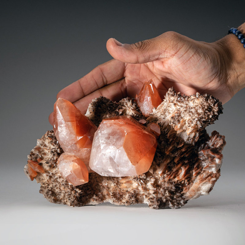 Hematite Included Calcite from Fengjiashan Mine, Edong Mining District, Daye Co., Hubei Province, China