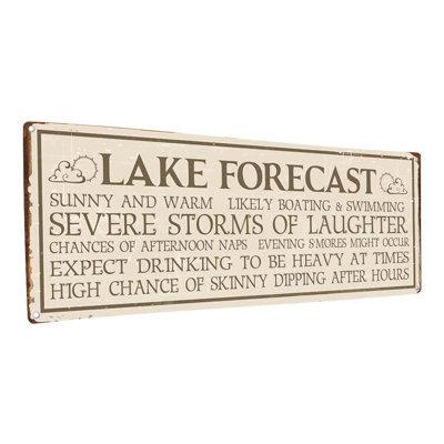 " Lake Forecast Metal Sign "