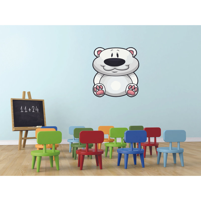 Décalcomanie murale mignonne bébé d’hiver, H 10 po x l 8 po