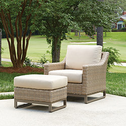 Milan Outdoor Ottoman, Stratosphere Cloud