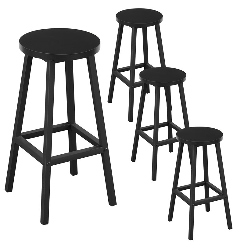 Talio Counter Stool with Metal Frame, Black