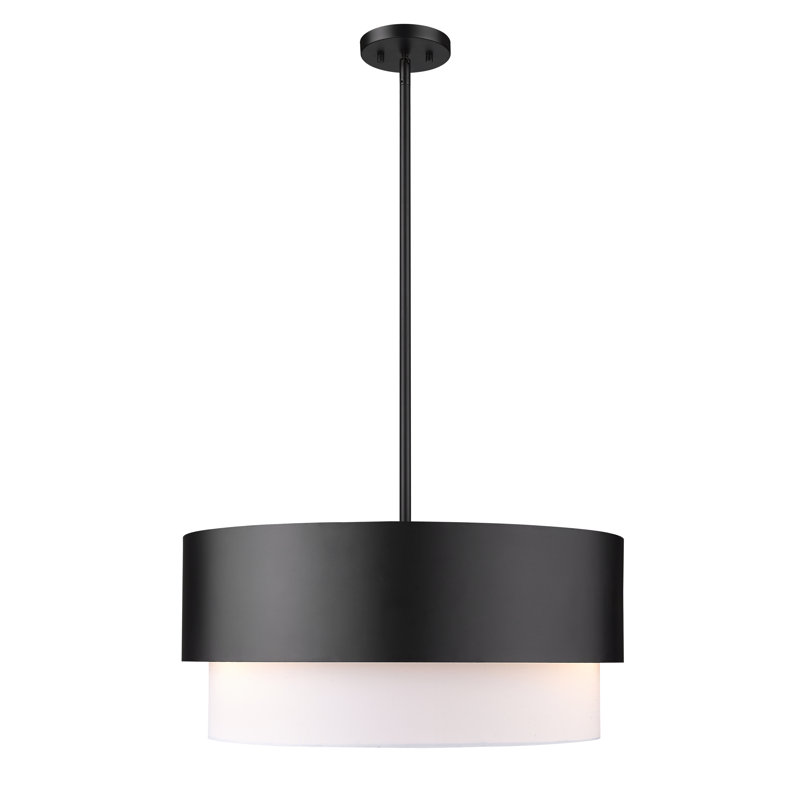 Ollin 3 - Light Pendant, Matte Black, 9.125" H x 18" W x 18" D