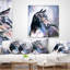 Cheval noir avec bride - coussin imprimé animal-29516756-29516760