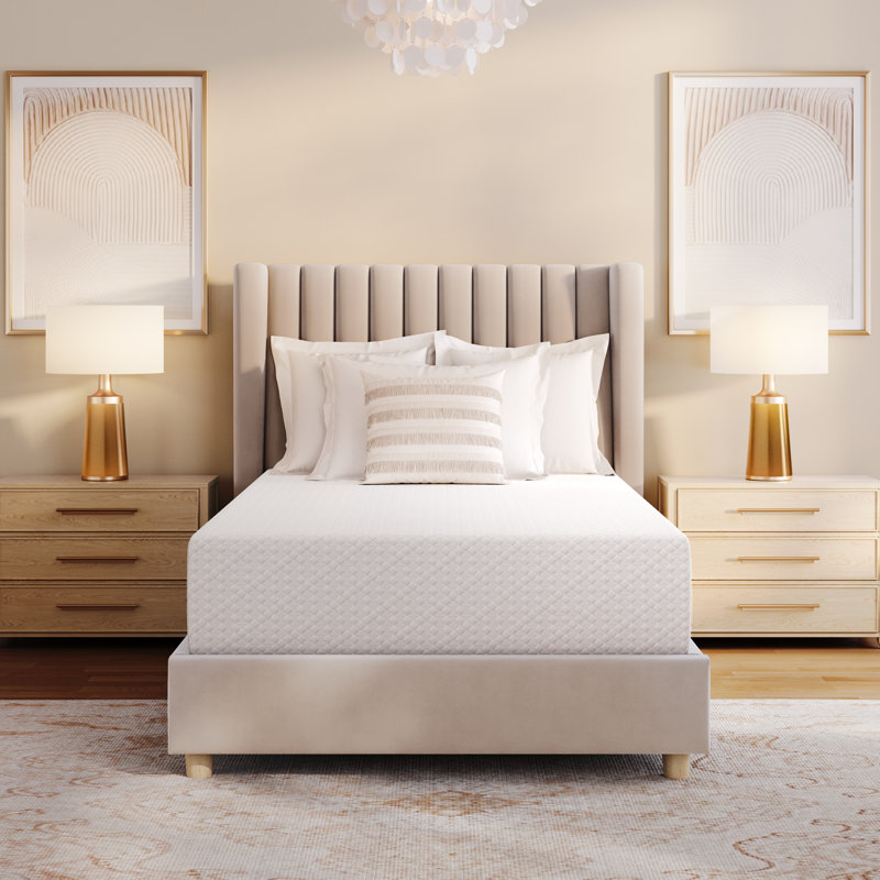 Multi-sized Medium Cooling Gel Memory Foam Mattress with Green Tea Scent, Twin, 10"