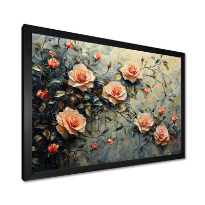 Roses, fleurs, parfum de sérénité III - roses, art mural sur toile