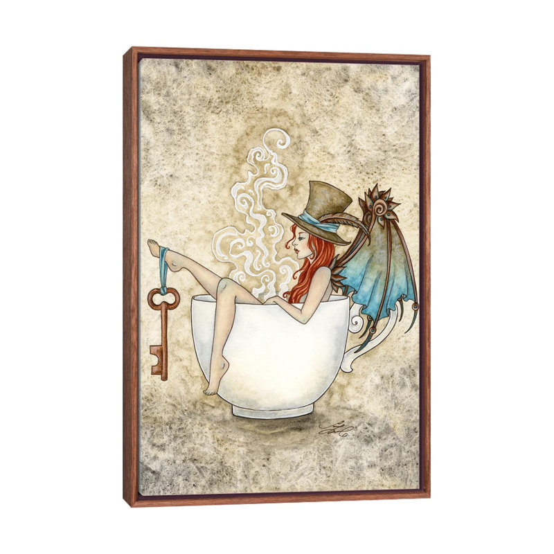 Steam Bath, 60" H x 40" W x 1.5" D, Classic Wood Floater Framed Canvas, No Mat
